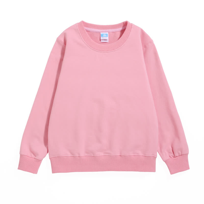 Toddler Solid Color Loose Simple Sweatshirt