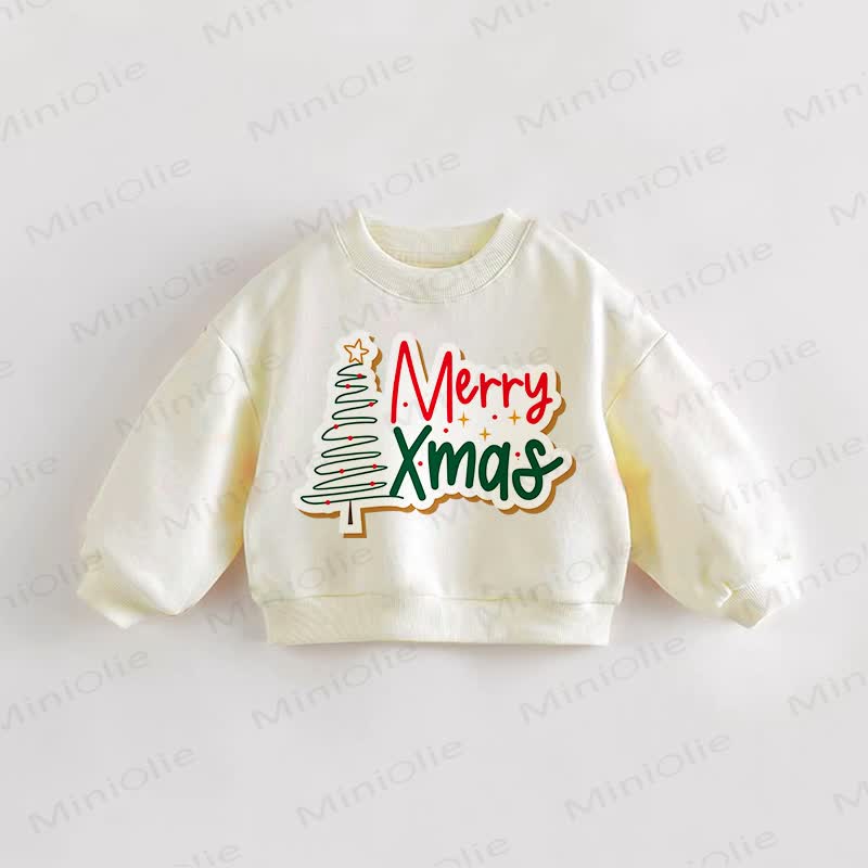 MERRY XMAS Baby Toddler Tree Sweatshirt