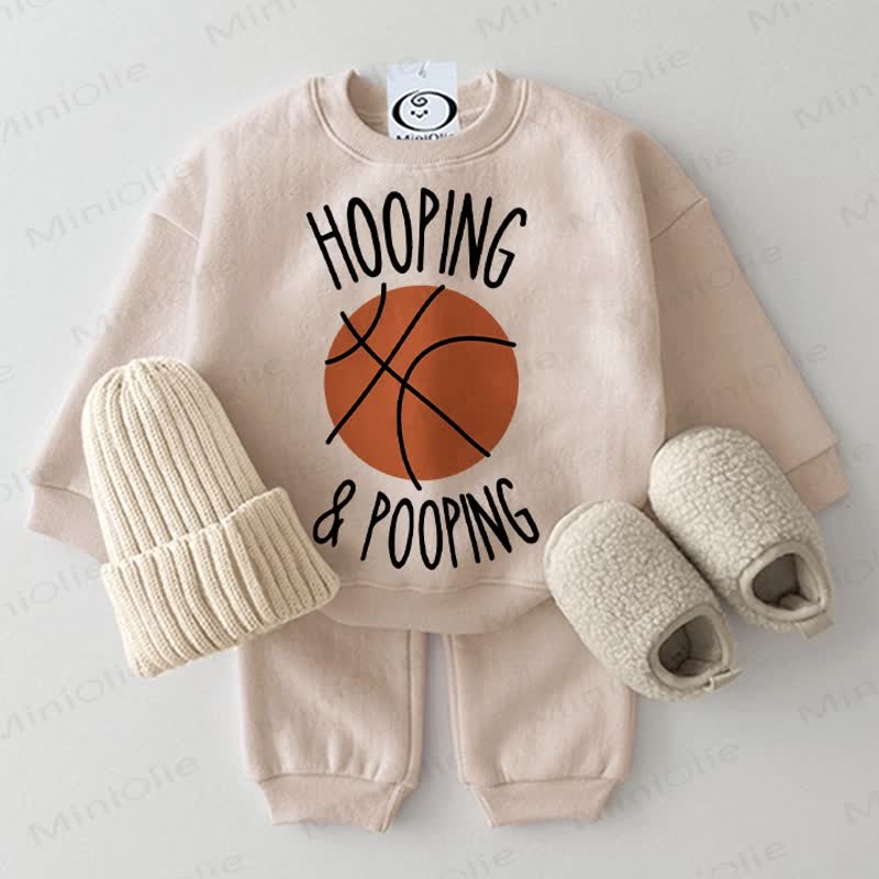 HOOPING & POOPING Baby 2-piece Beige Set