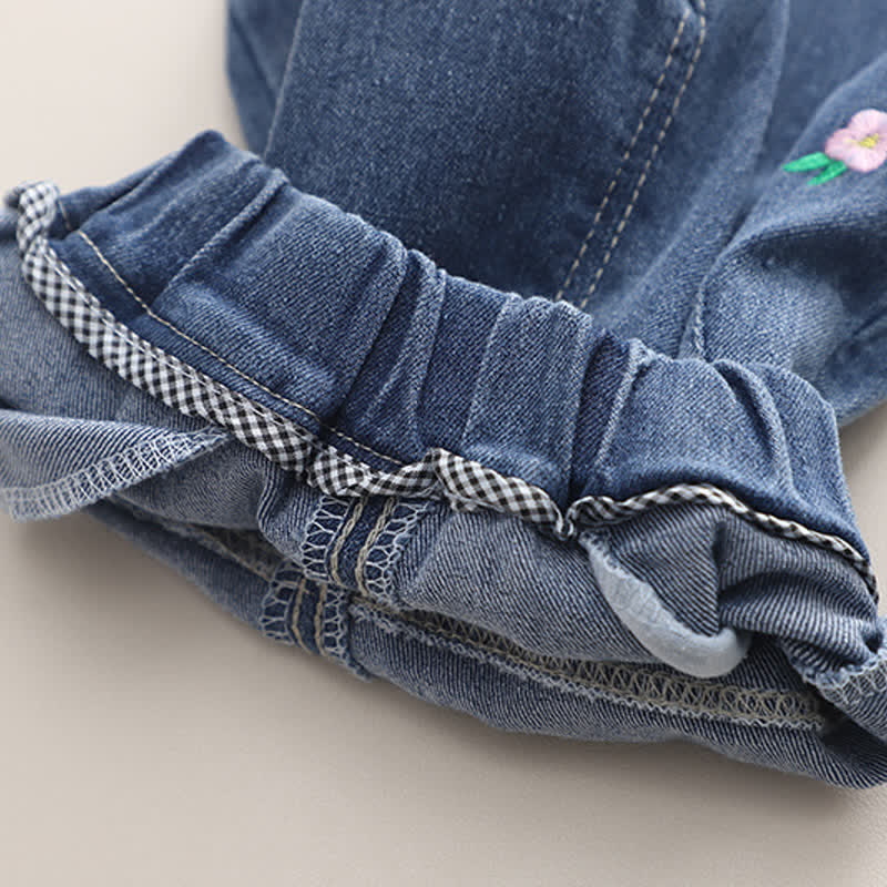 Toddler 2-Piece Lovely Flower Denim Set