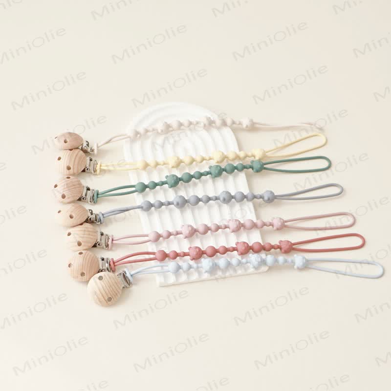Baby Silicone Bear Pacifier Clip
