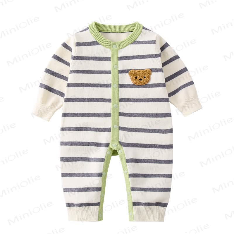 Baby Cute Bear Striped Romper
