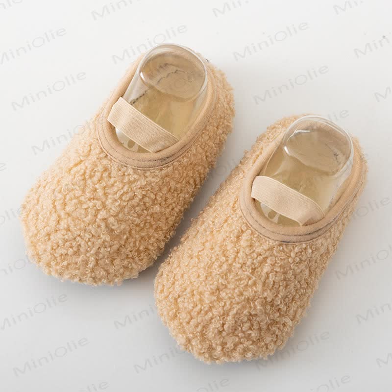 Baby Solid Color Fluzzy Pre-walker Shoes