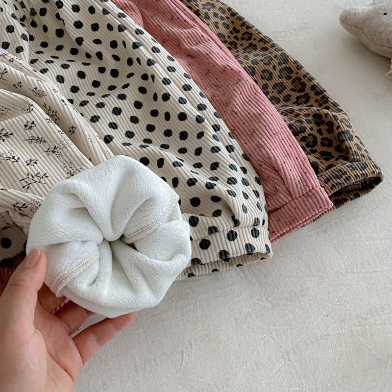 Baby Toddler Girl Cord Quilted Jogger Pants