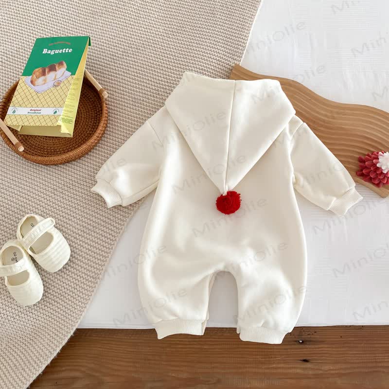 MERRY CHRISTMAS Baby Hooded Romper