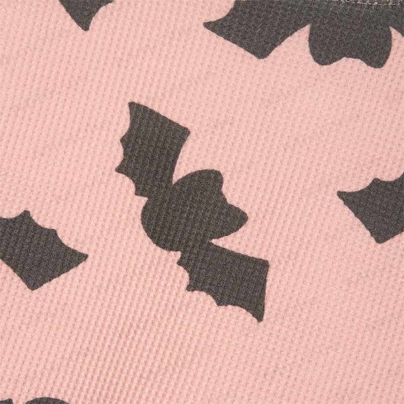 Baby Bat Silhouette Pink Waffle 2-piece Set