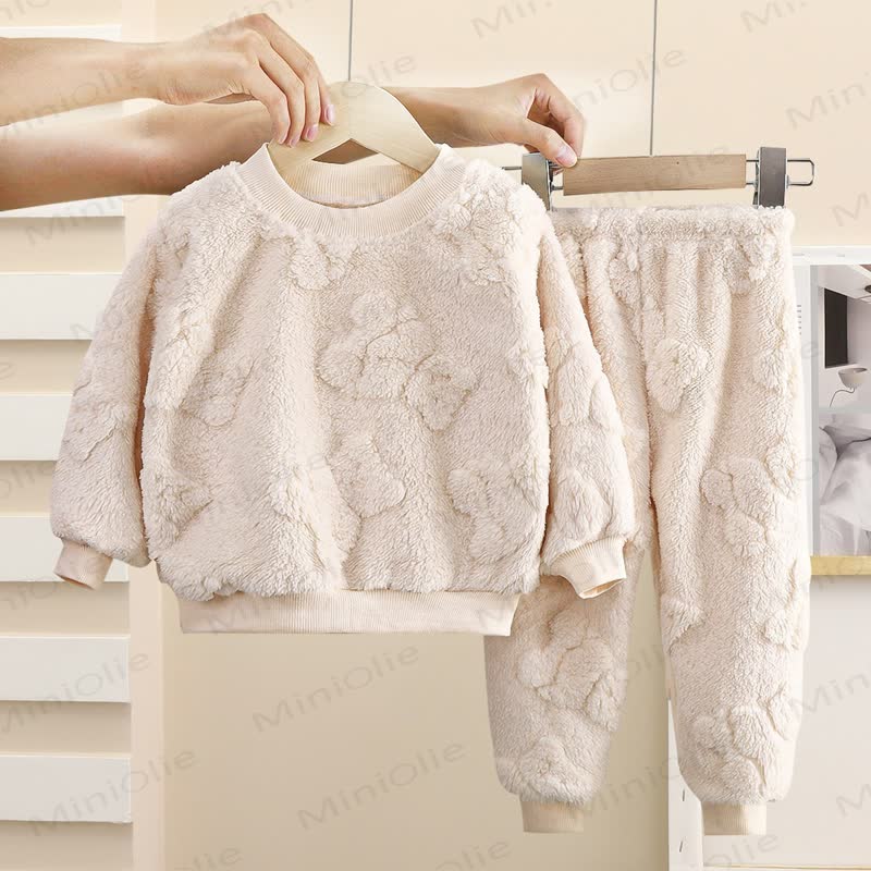 Toddler Kid Fleece Bear 2-piece Set
