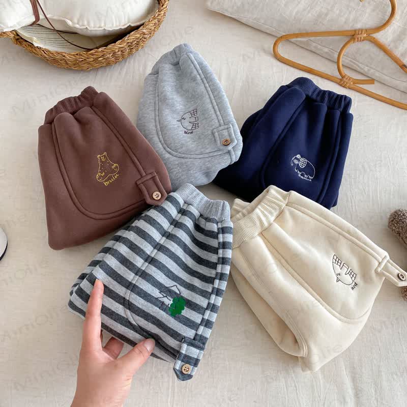 Baby Toddler Animal Fleece Lined Jogger Pants