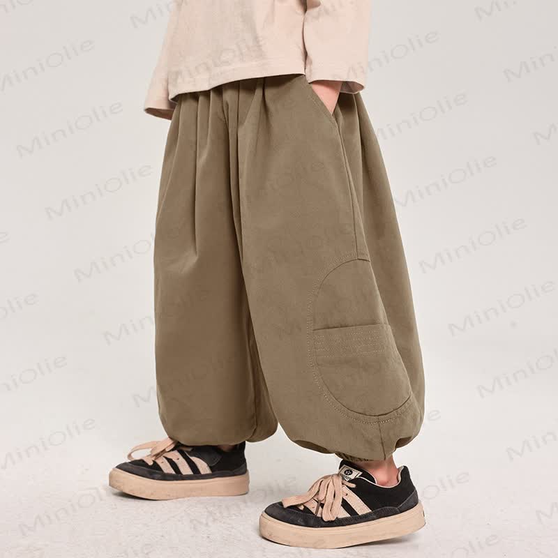 Toddler Plain Design Loose Jogger Pants