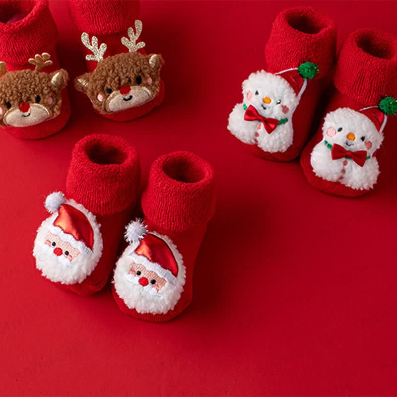 Baby Toddler Fleece Lined Christmas Socks