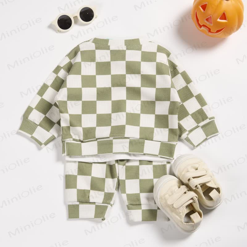 Baby Toddler Checkerboard Waffle 2-piece Set