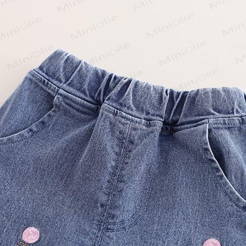 Baby Toddler Girl Love Sweater/Denim Pants 2-Piece Set