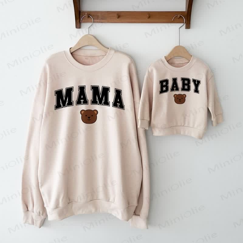 MAMA/BABY Mommy and Me Bear Sweatshirt