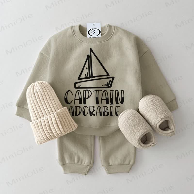 CAPTAIN ADORABLE Baby Grey Green 2-piece Set