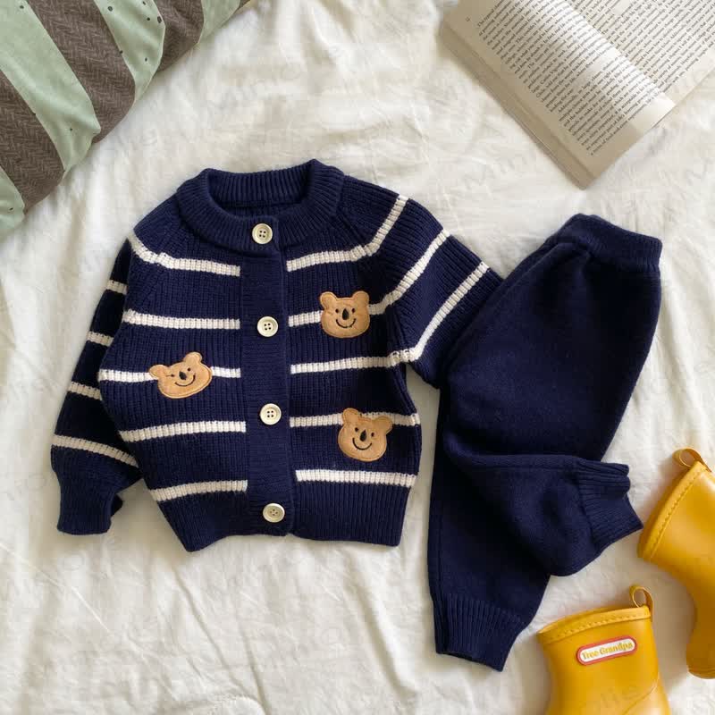 Baby Bear Striped Cardigan