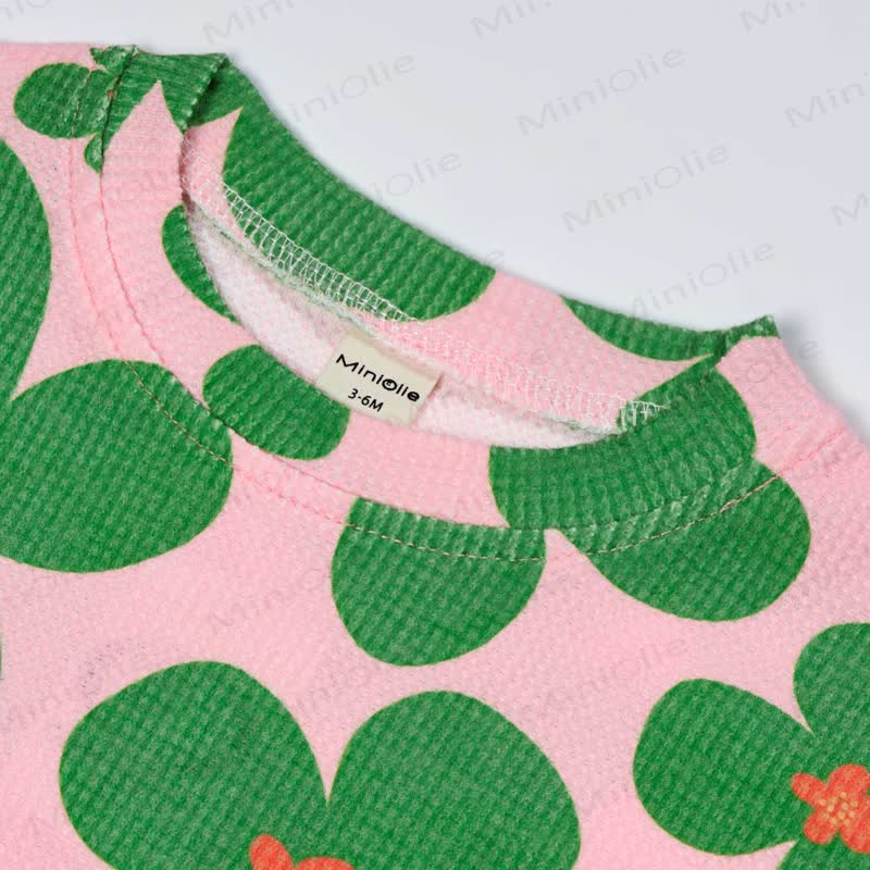 Baby Waffle Flower Pink 2-piece Set