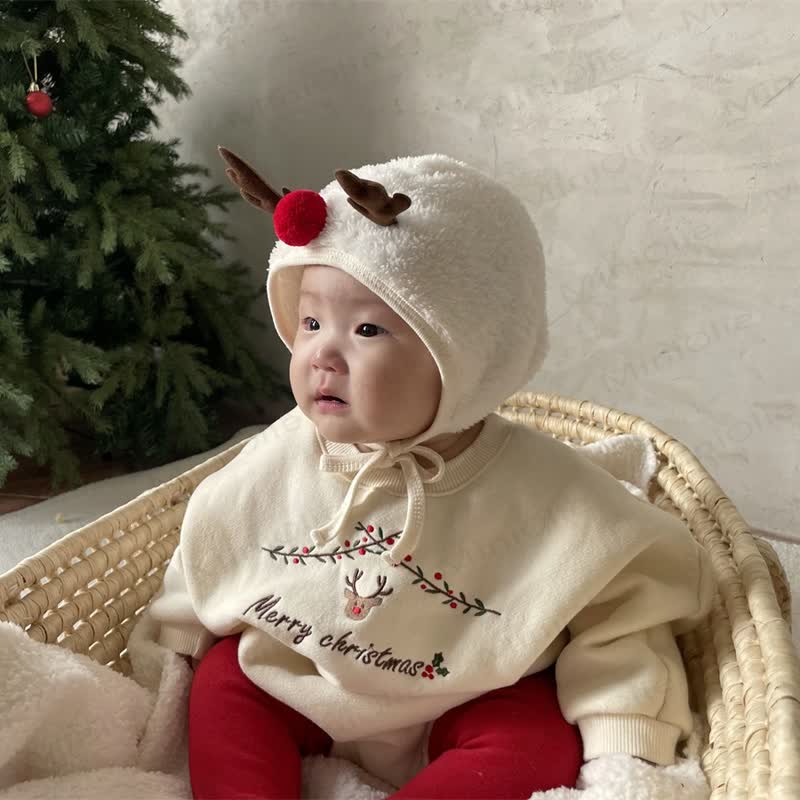 MERRY CHRISTMAS Fleece Lined Bodysuit