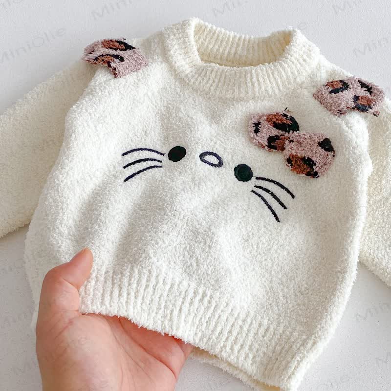 Baby Toddler Girls Leopard Cat Bow 2-piece Set