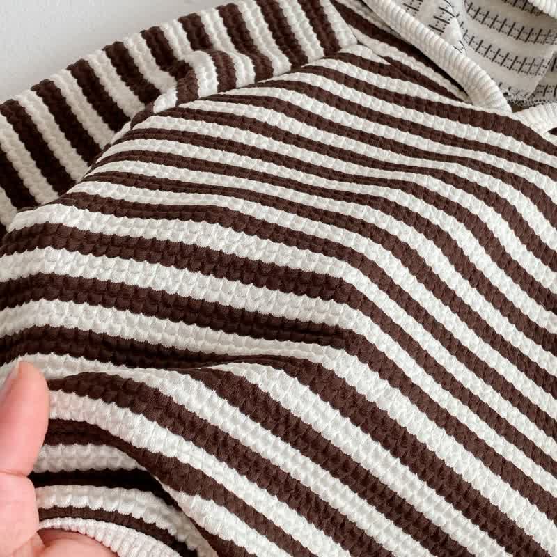 Baby 2-Piece Hooded Striped Sweatsuit Set