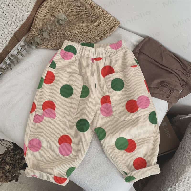 Baby Toddler Polka Dot Beige Pants
