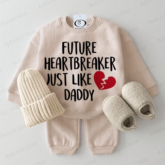 FUTURE HEARTBREAKER JUST LIKE DADDY Baby 2-piece Beige Set