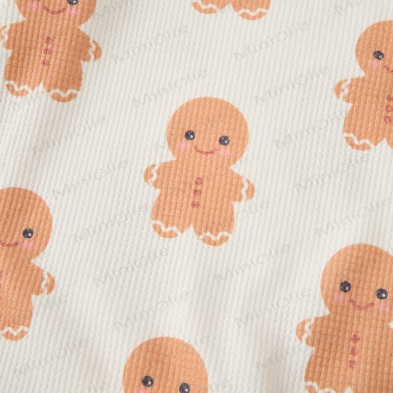 Baby Gingerbread Man Waffle Romper