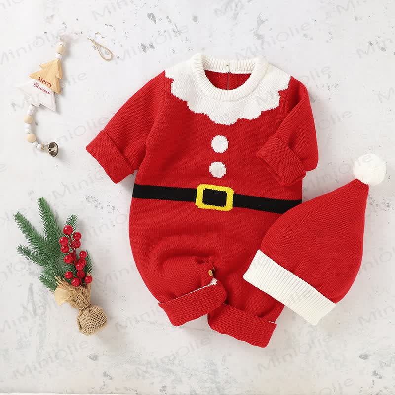 Baby Knitted Christmas Rompe