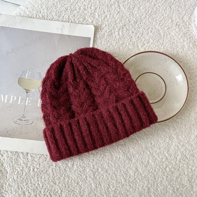 Baby Toddler Solid Color Twist Beanie