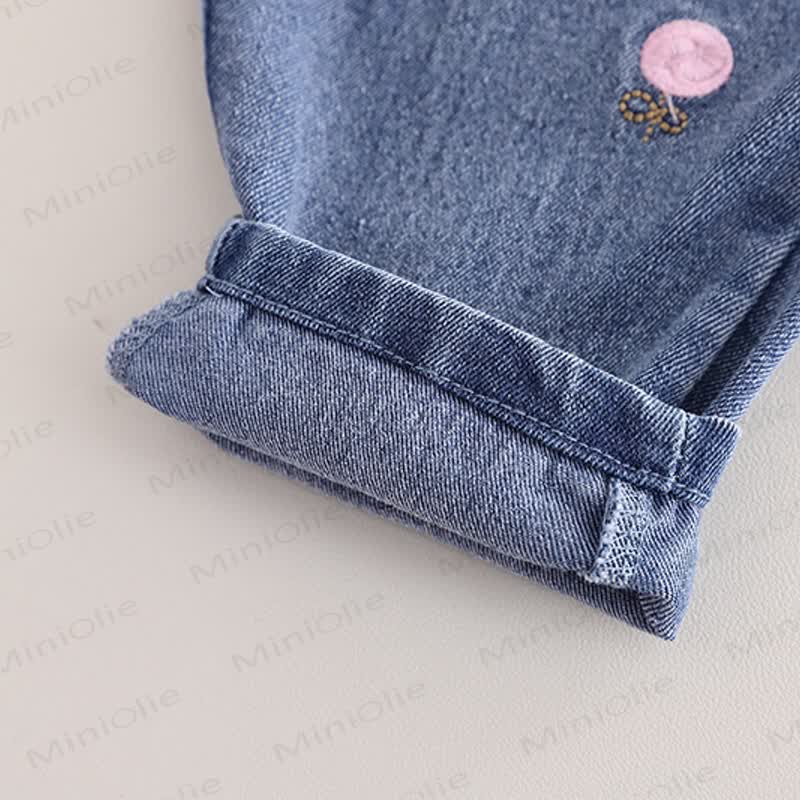 Baby Toddler Girl Love Sweater/Denim Pants 2-Piece Set