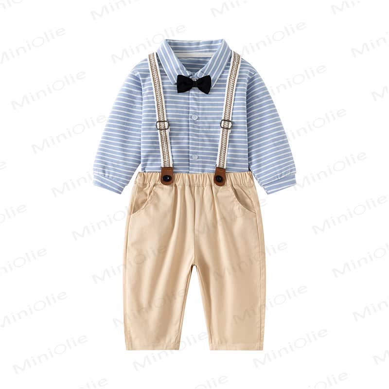 Baby Toddler Suspender Pants and Shirt Set