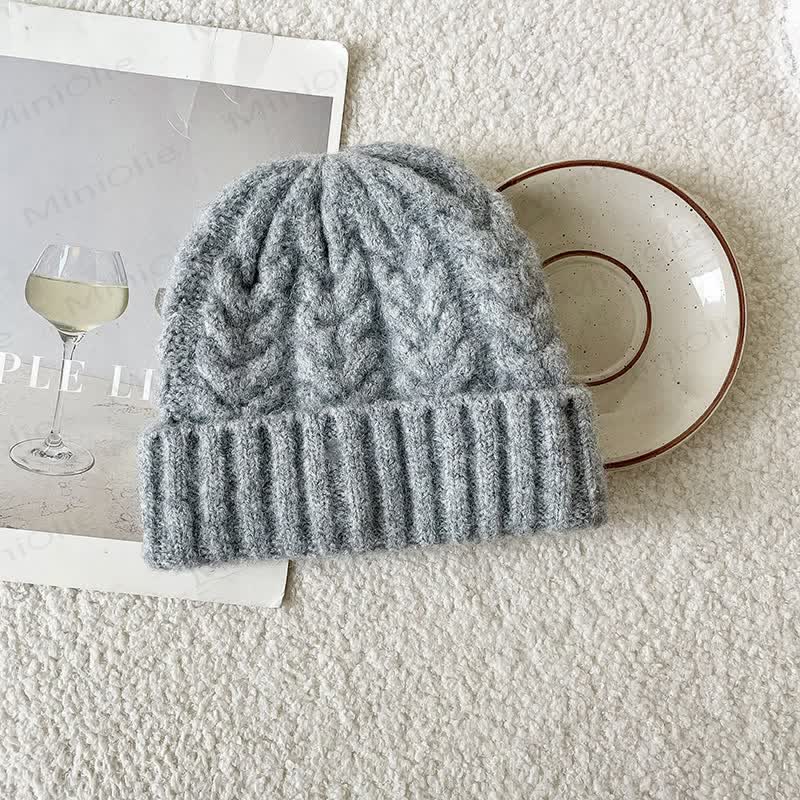 Baby Toddler Solid Color Twist Beanie