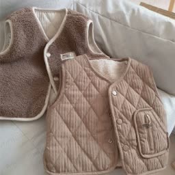 Baby Toddler Solid Color Fleece Vest Jacket