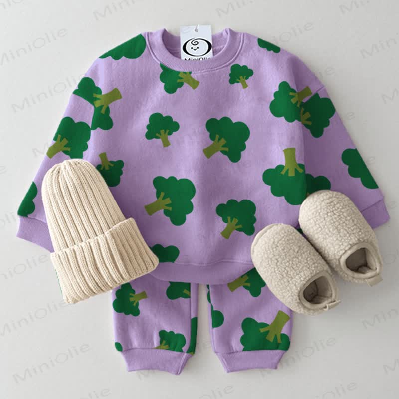 Baby Broccoli 2-piece Purple Set
