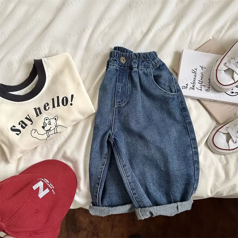 Kid Boy Loose Harem Jeans Pants