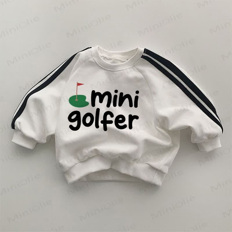 MINI GOLFER Baby White Sweatshirt