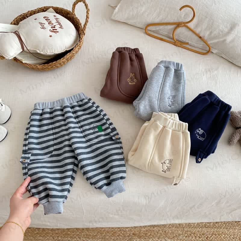 Baby Toddler Animal Fleece Lined Jogger Pants