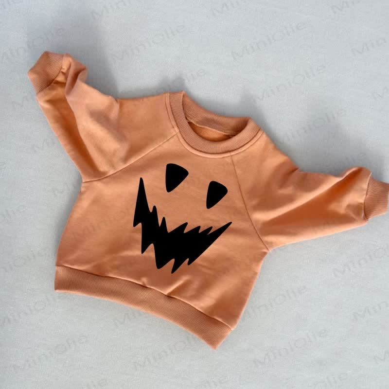 Baby Toddler Halloween Pumpkin Grimace Orange Sweatshirt