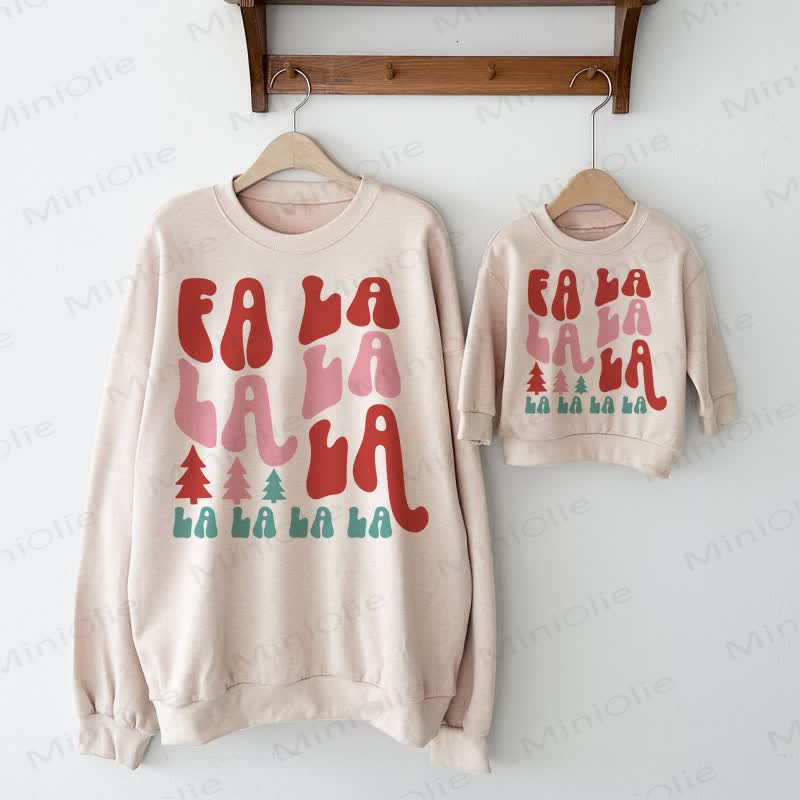 FA LALALALA Beige Family Sweatshirt
