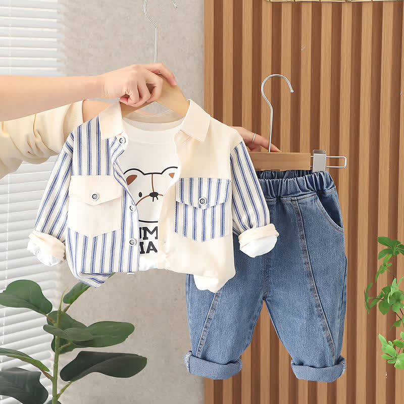 HUMAN MADE Baby 3-Piece Bear Denim Set