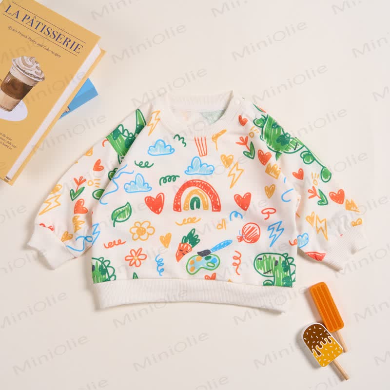 Baby Toddler Childlike Drawing Sweatshirt