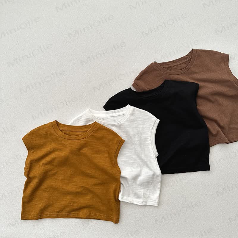 Toddler Solid Color Tank Top T-shirt