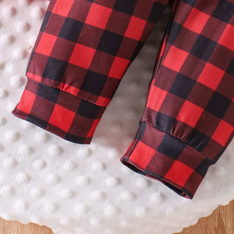 MY 1ST CHRISTMAS Baby Plaid 2-Piece Set with Hat