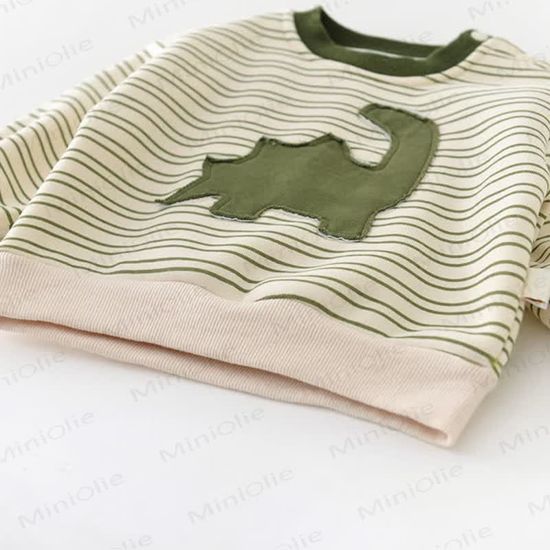 Baby Dinosaur Stripe Green Top & Pants