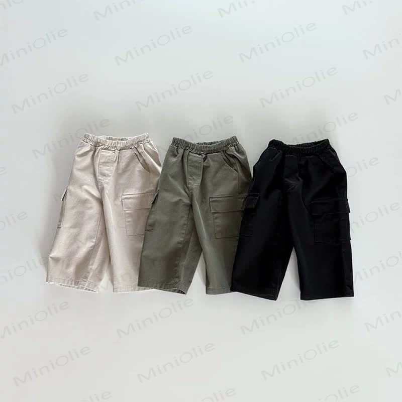Baby Toddler Solid Color Worker Pants