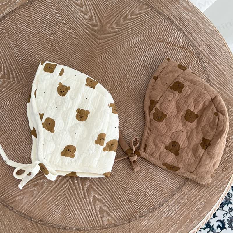 Baby Quilted Bear Pocket Romper with Hat