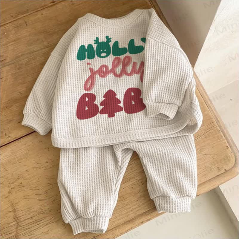 HOLLY JOLLY BABY Baby Waffle 2-piece Set