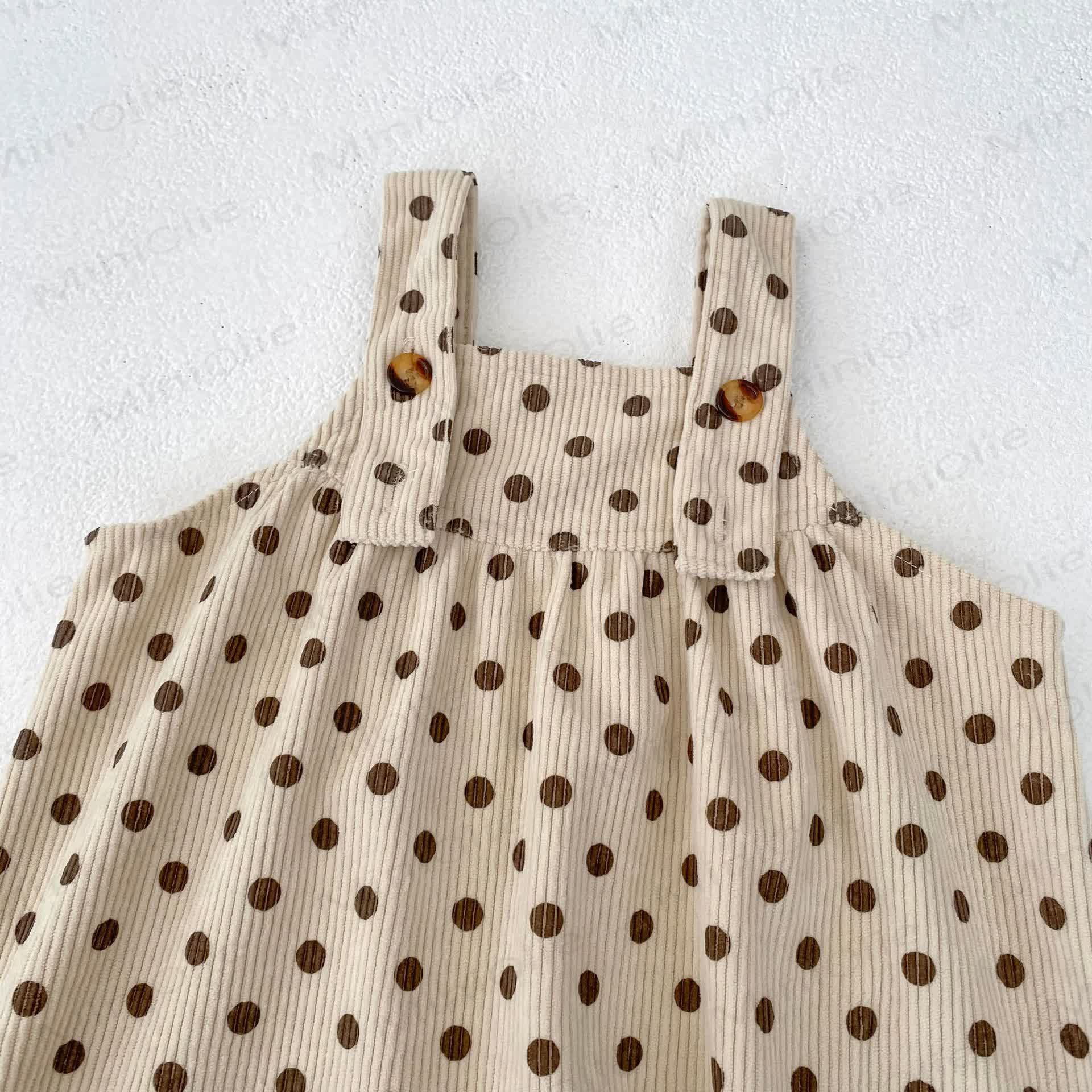 Baby Girl Polka Dot Overalls