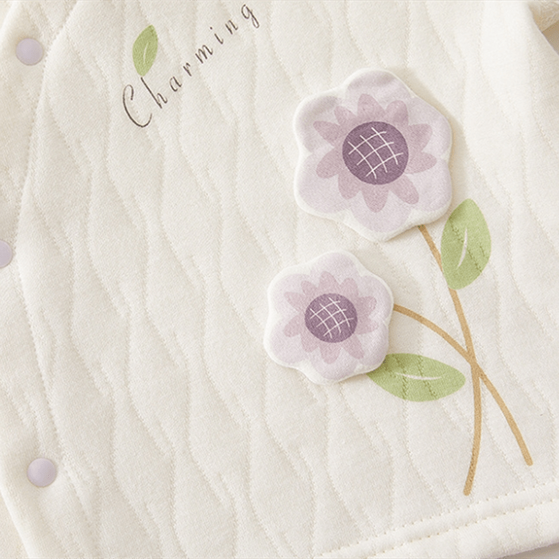 CHARMING Baby 2-Piece Flower Quilted Set