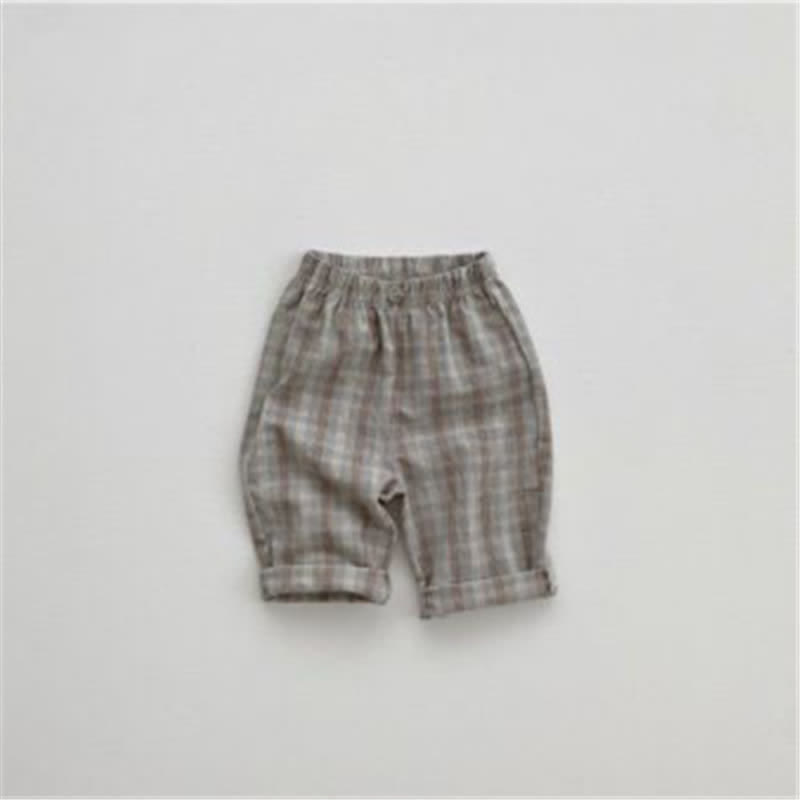 Baby British Style Plaid Pants