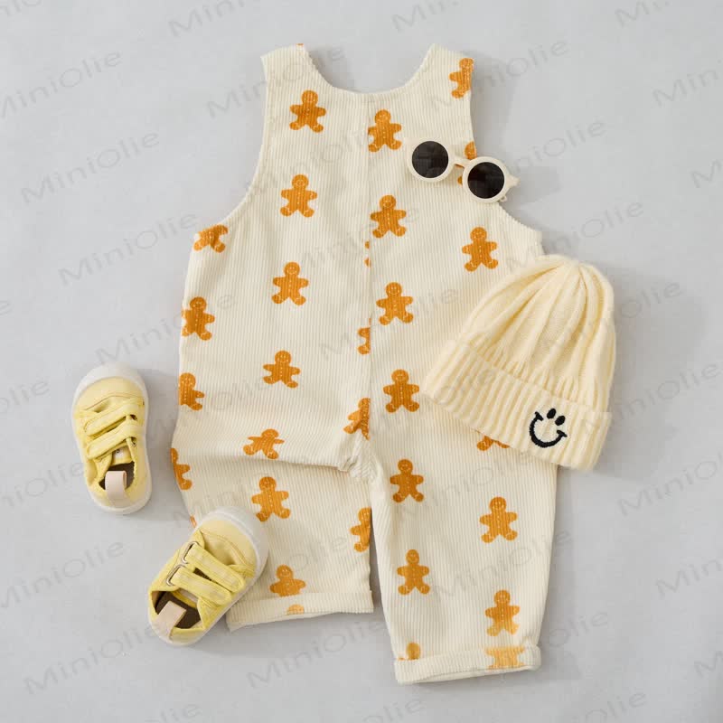 Baby Toddler Gingerbread Man Overalls